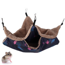 Doppellagiges Wärmekissen-Hängematte für Hamster, Flamingo, leicht zu reinigen