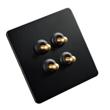 Decorative Toggle Light Switches Panel-Four opening dual co