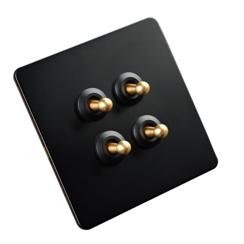 Decorative Toggle Light Switches Panel-Four opening dual co