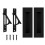 Space Saving Door Handles Set Modern Smooth Gliding-Black 4