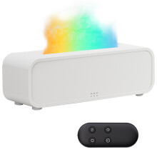 Simulated Flame Essential Oil Diffuser with Light Flame-White