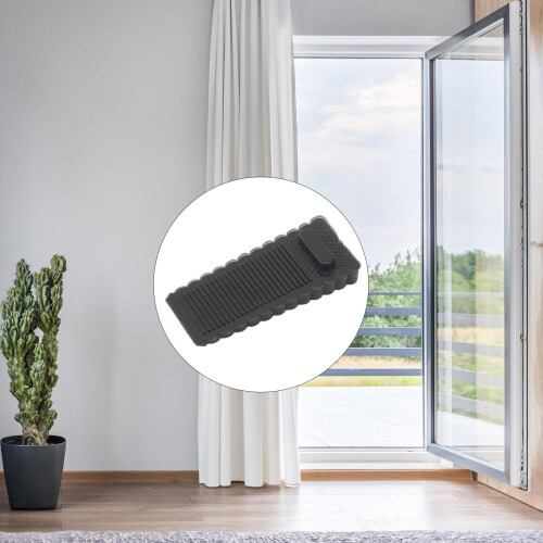 Thin Door Pad Flexible PVC Substance Damage Complimentary-Black 1