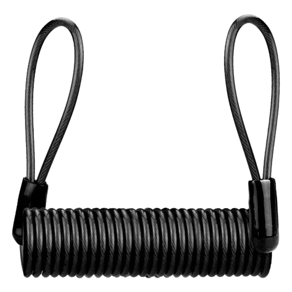 Anti-Theft Steel Wire Rope Spring Cable 1.5m Black For Bicycle Motorcycle Scooter Security Padlock-image-OPC-PMRJNYD-NEW