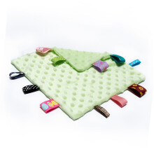 Baby Appease Towel with Colorful Tags – Soft Comforter for Infants, 25.5cm