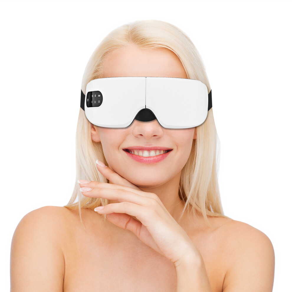 White Electric Eye Massager With Heat & Vibration, 5V 500Mah,