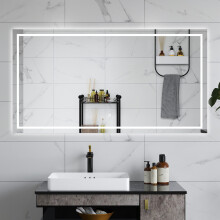 1600x800mm Bathroom 3 Colors Anti-fog LED Mirror
