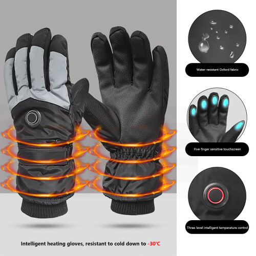 Fast Heating Rechargeable-Gray black Heating sheet gloves 1