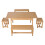 Living And Home 5-Piece Extendable Dining Table Set in Original Wood Color 4