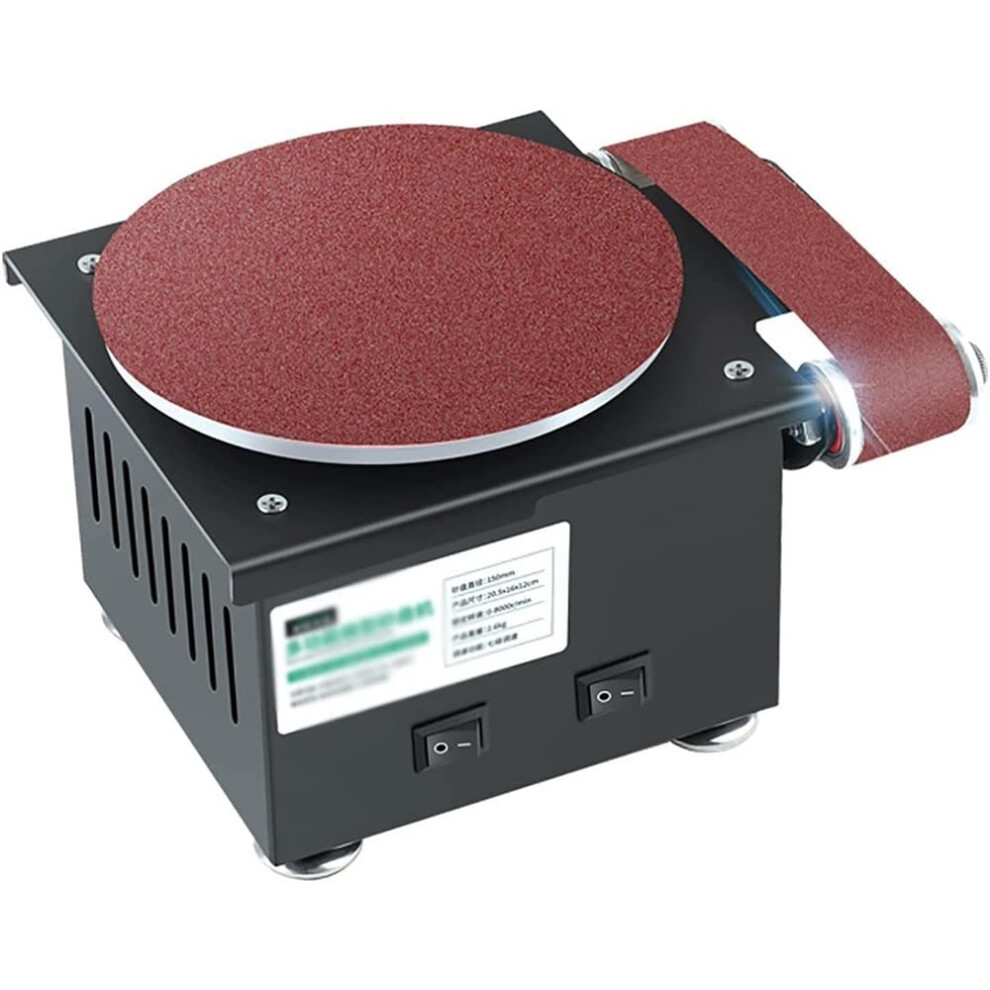 Belt Sander 6-Inch Electric Grinder 0-8000 Rpm Knife Sharpener With Abrasive Belt 7 Gear Adjustable Wood Metal Stone 9339159016718