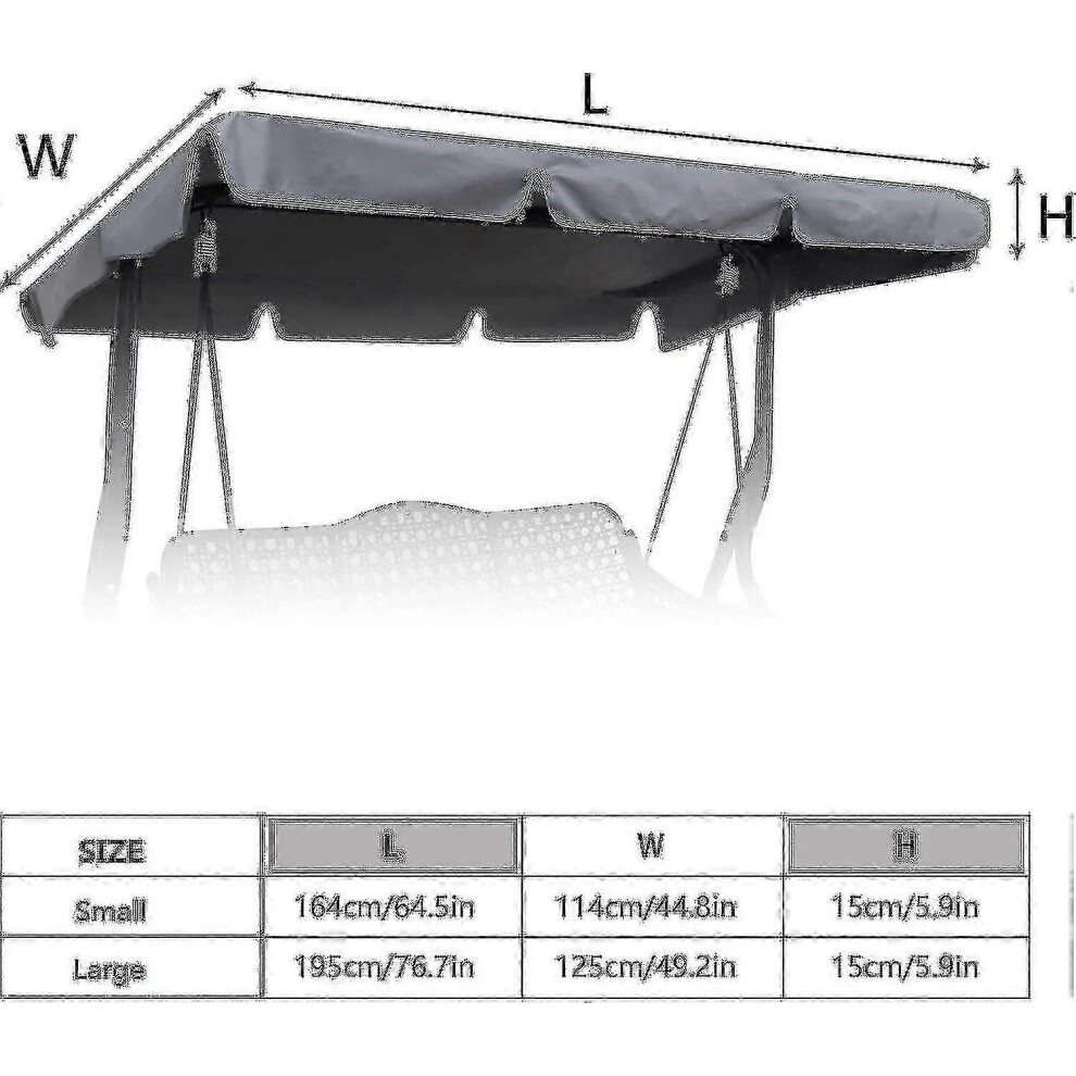 (Small) Replacement canopy for 3-seater swing, covers for outdoor garden furniture()