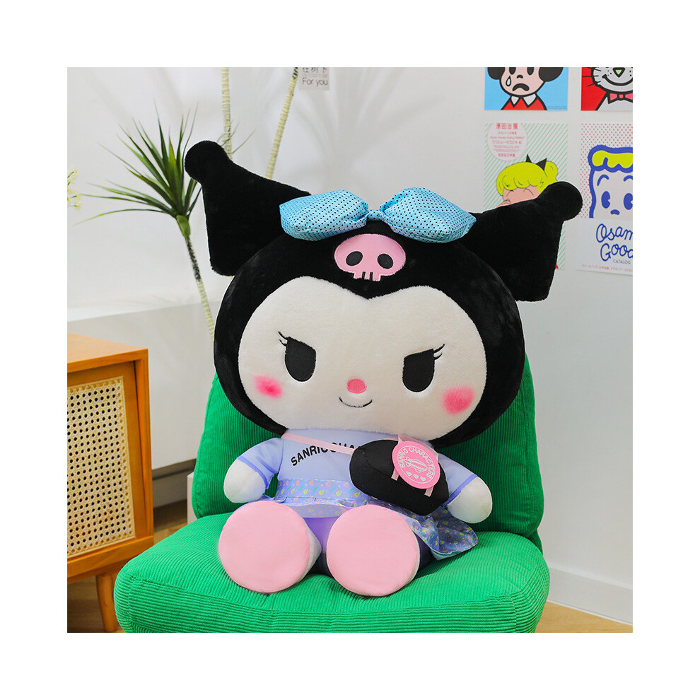 (Kuromi, 45cm) Melody My Kuromi Cartoon Plush Toy Short Fur Height For Kids Playtime Collectors-image-OPC-PMRJTRD-NEW