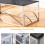 AINPECCA Silver Coffee Table Stainless Steel Tempered Glass 6