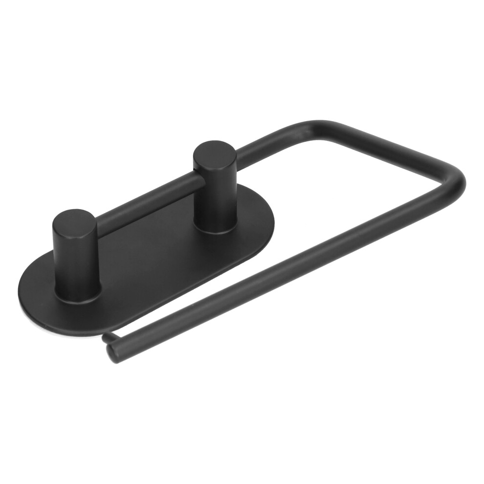 Stainless Steel Wall-Mounted Toilet Paper Holder Shelf, Modern Black-image-OPC-PMRK8ZY-NEW