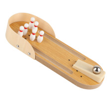 Holzmini-Billardspiel für Kinder & Erwachsene, 240x90x35mm