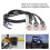 Interrupteur de guidon de moto LED étanche ABS/SS 7