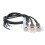 Interrupteur de guidon de moto LED étanche ABS/SS 12