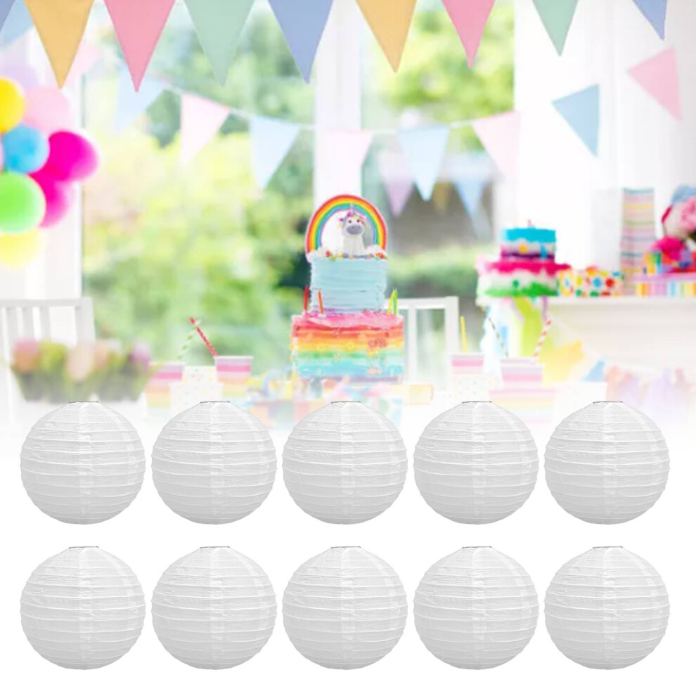 DIY 10 Pcs White Paper Lanterns Ideal for Birthday and Party Decor-image-OPC-PMRKCXQ-NEW