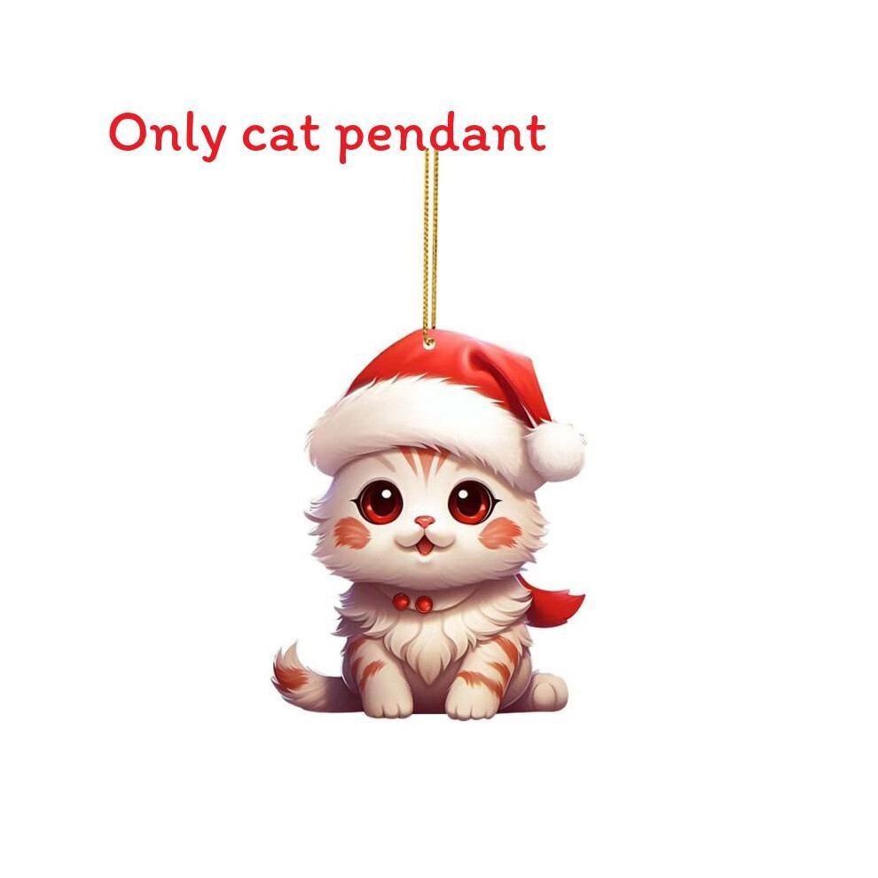 (Blue) Cat Car Christmas Decor Acrylic Plane Hanging Ornament Travel For Holiday-image-OPC-PMRKDK9-NEW