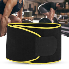 Verstellbarer Taillentrimmergürtel für das Fitnessstudio, Taille Trainer Band, Gelb Schwarz