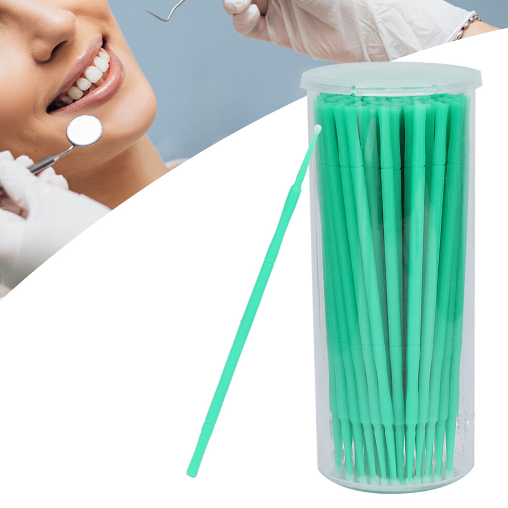 100 Micro Brushes Disposable for Dental Cleaning Bendable & Compact
