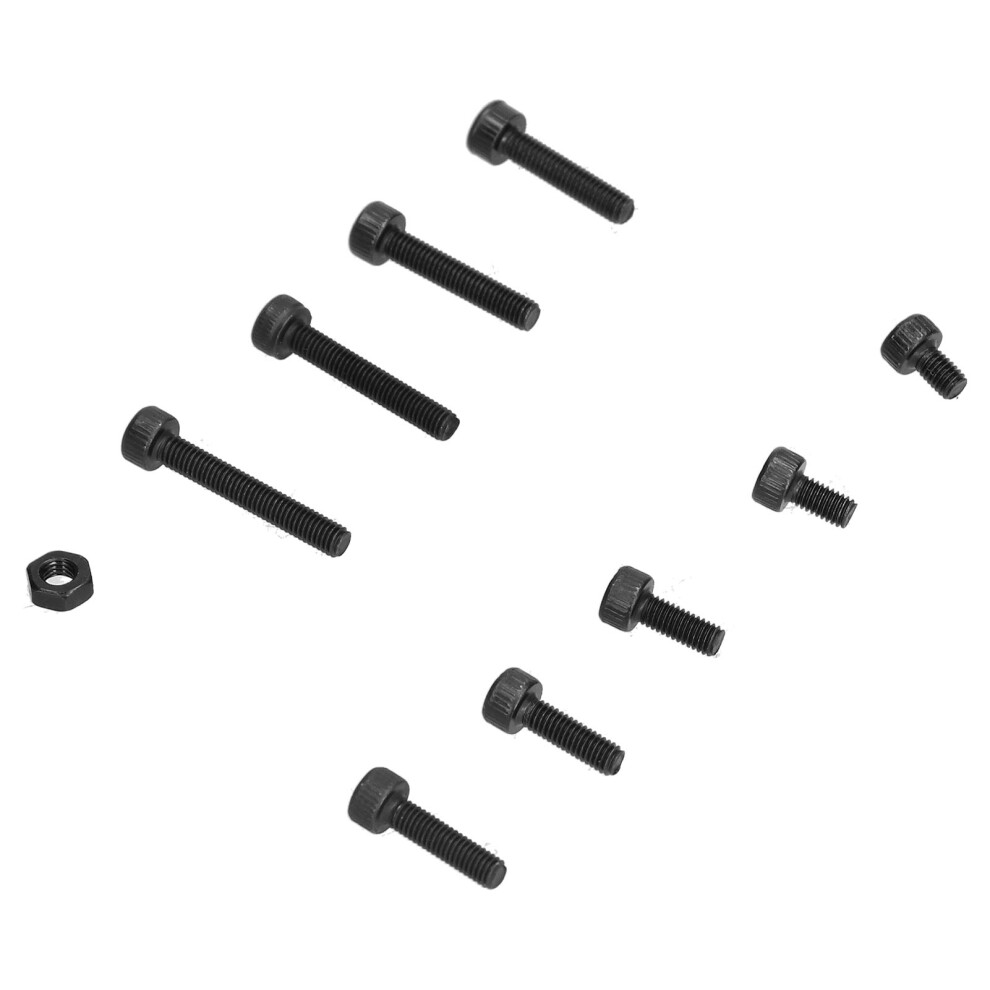 300Pcs M3 Alloy Steel Hex Screws Nuts Assortment Kit Black High Strength 4911358134322