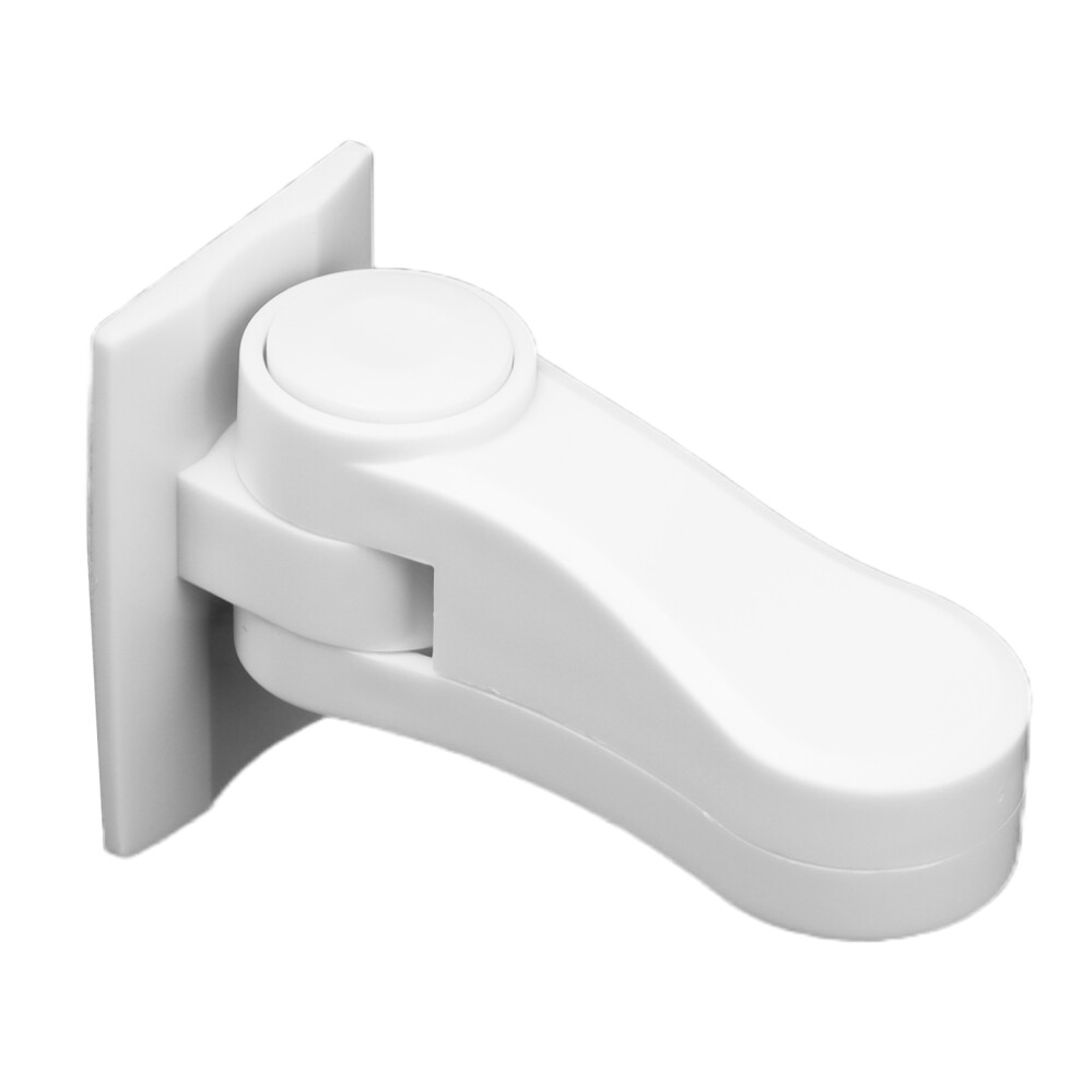 Sturdy Abs Door Lever Locks 4Pcs- Prevent Toddlers Opening Doors White