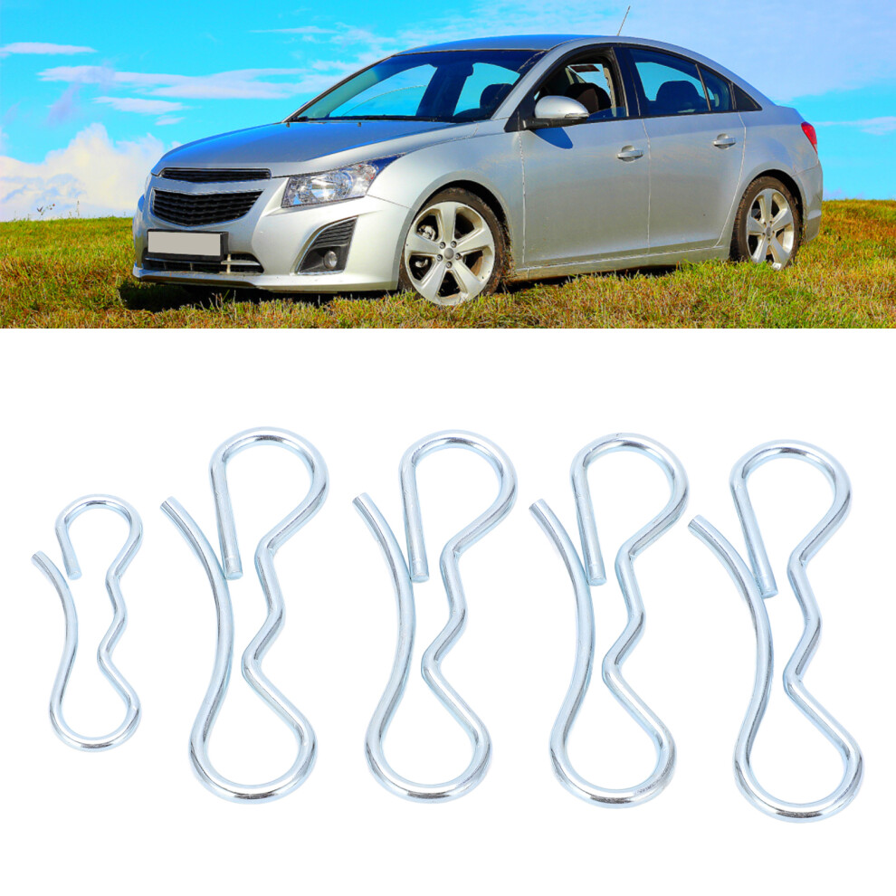 5Pcs Iron Silver Bow Tie Lock Cotter Pins Universal Deck Clip Kit 8291358136844