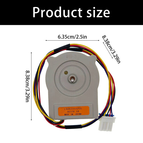 EAU63103205 Refrigerator Cooling Fan Motor 12V 1A 4Pin 2