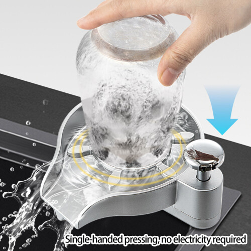 Sink Commercial Cup Washer High Pressure Automatic Glass-silver 2