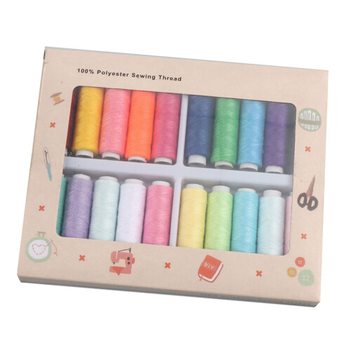 20 Assorted Tone Cotton Thread Set High Tensile Power for-color