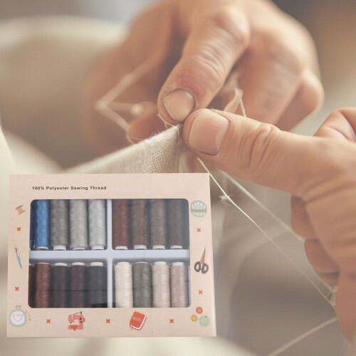 20 Assorted Tone Cotton Thread Set High Tensile Power for-color 2