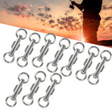 10 Pcs Stainless Steel 3.5mm Ball Bearing Rotate Connectors for Fishing
