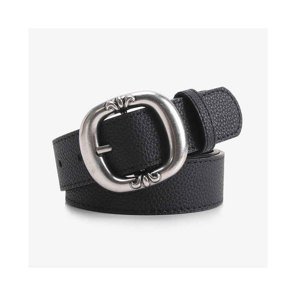 (Black) Leopard Pattern Faux Leather Belt With Electroplated Buckle Women Casual For-image-OPC-PMRM82W-NEW