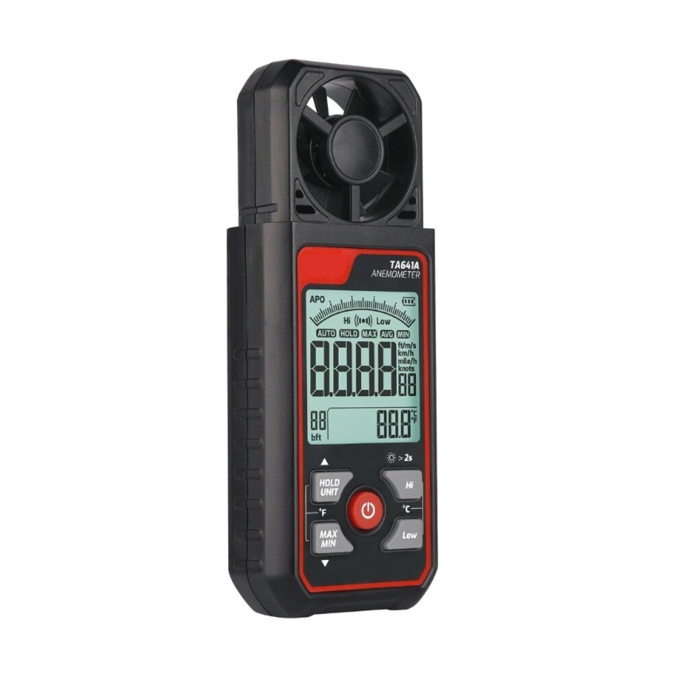 Anemometer Handheld Ta641b - Lcd Digital Wind Speed Meter Gauge For Wind Speed And Wind Chill 9067246538002