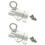 2Pcs Window Gate Security Pull Rings Spring Bounce Door-White 1