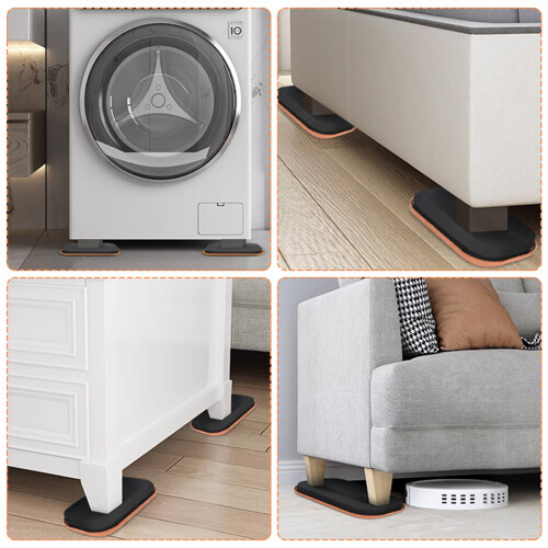 Rectangular Furniture Sliders Multiple Purpose Not Slip-brown 1