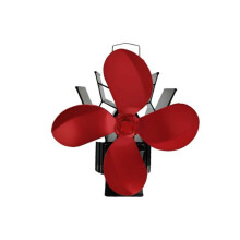 Thermal Energy Activated Stove Fan No Electricity Needed-Red