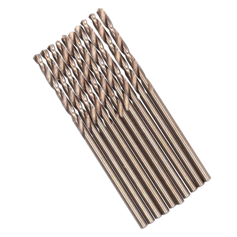 Hss 10Pcs Twist Drill Bits 2Mm Straight Shank Hole Drilling Hardware Tools 4901358138369
