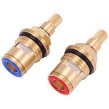Leak Proof Brass Faucet Cartridges Ceramic Disc Double Thread