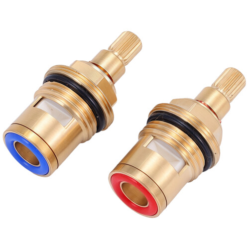 Leak Proof Brass Faucet Cartridges Ceramic Disc Double Thread