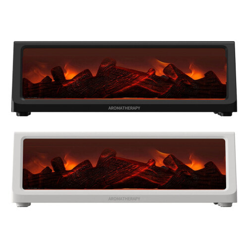 Decorative Rosin Humidifier Fluttering Flame LED Display-Black 1