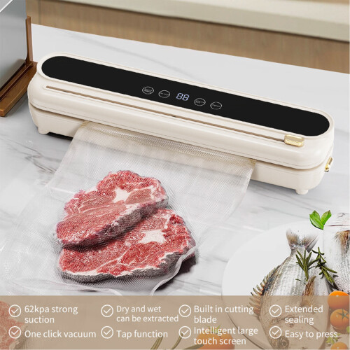 Electric Vacuum Sealer High Suction-Black White EU Plug 2