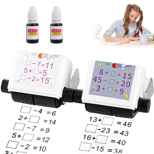 Educational Math Roller Stamper With Refill Inks ABS-Within 20 1