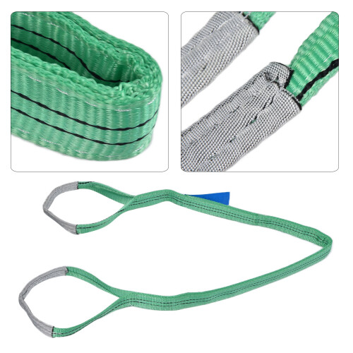 2T Polyester Flachhebeschlinge 50mm Grün 4m Kranbändern 2