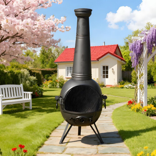 Gr8 Home Garden Patio Chiminea Wood Burner Fire Pit Heater 1
