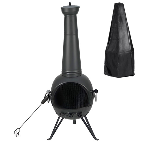 Gr8 Home Garden Patio Chiminea Wood Burner Fire Pit Heater