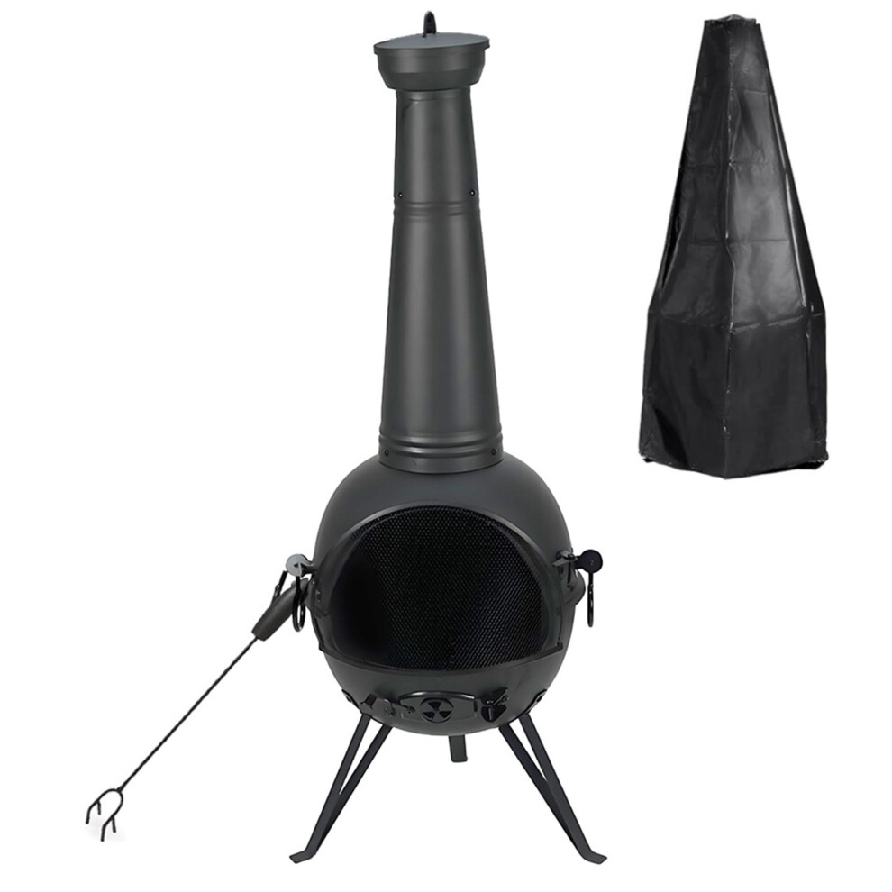 Gr8 Home Garden Patio Chiminea Wood Burner Fire Pit Heater