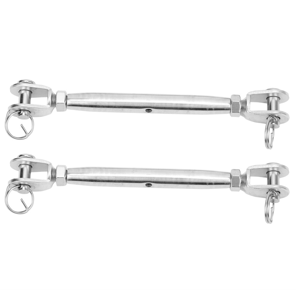 2Pcs Stainless Steel M8 Jaw & Jaw Turnbuckle Rigging Screw For Wire Rope 7661358141949