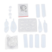 Ensemble de moules en silicone de 125 pièces, durable et sûr, pour bijoux DIY