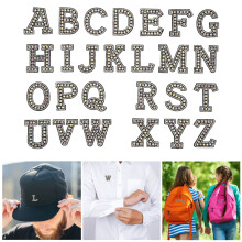 Patchs en lettres - 26 pièces - motif clair - couture DIY